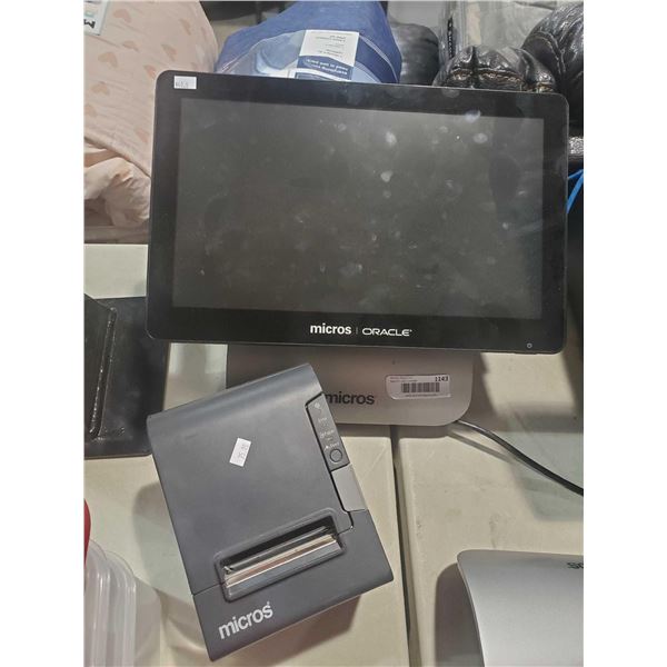Micros Oracle POS touch monitor & Receipt Printer - SOLD AS IS