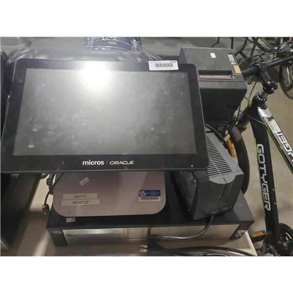 Micros Oracle POS System includes: touch monitor with digital Customer ...