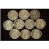Image 2 : 10 ASSORTED 1960'S SILVER ROOSEVELT DIMES