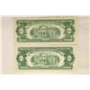Image 2 : 1953-A CRISP WHITE & 1963 US $2 NOTES, RED SEALS