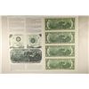 Image 2 : UNCUT SHEET OF 4-1995 US $2 FRN'S. CRISP UNC IN