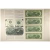 Image 2 : UNCUT SHEET OF 4-1995 US $2 FRN'S. CRISP UNC IN