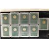 Image 2 : 9 ASSORTED SLABBED JEFFERSON NICKELS 1974 MINT FS,