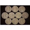Image 2 : 10 ASSORTED 1940'S MERCURY DIMES