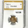 Image 1 : 1921-S Wheat Cent PGA-MS62