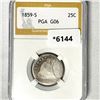 Image 1 : 1859-S Seated Liberty Quarter PGA-G6