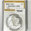 Image 1 : 1878 7/8TF Morgan Silver Dollar PGA-MS64+ DMPL