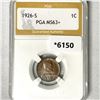 Image 1 : 1926-S Wheat Cent PGA-MS63+