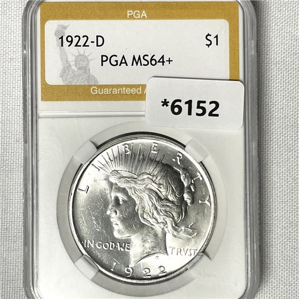 1922-D Silver Peace Dollar PGA-MS64+