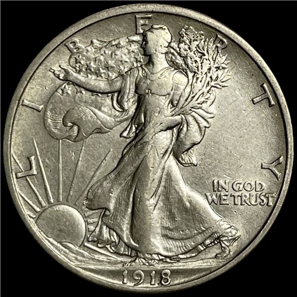 1918-S Walking Liberty Half Dollar CLOSELY UNC