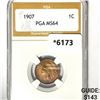 Image 1 : 1907 Indian Head Cent PGA-MS64