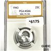 Image 1 : 1943 Washington Silver Quarter PGA-MS66 DDO