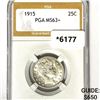 Image 1 : 1915 Barber Quarter PGA-MS63+
