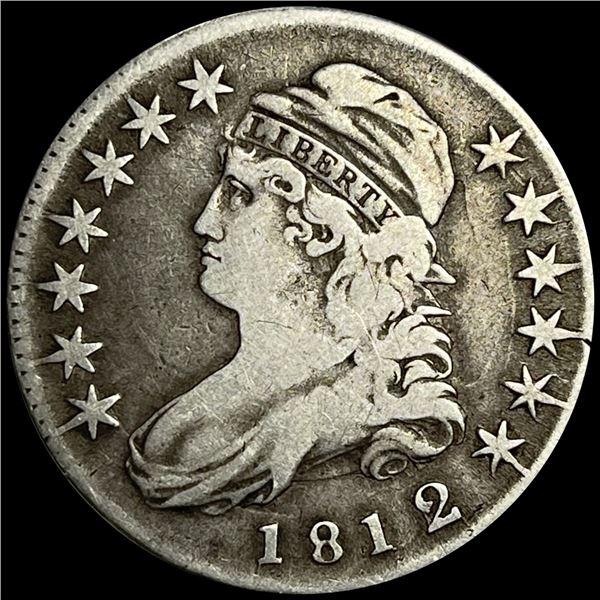 1812 Capped Bust Half Dollar LIGHTLY CIRCULATED