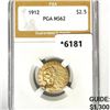 Image 1 : 1912 $2.50 Gold Quarter Eagle PGA-MS62