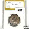 Image 1 : 1830 Coronet Head Large Cent PGA-MS62