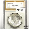 Image 1 : 1884-CC Morgan Silver Dollar PGA-MS64
