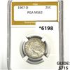 Image 1 : 1907-D Barber Quarter PGA-MS62