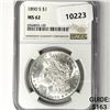 Image 1 : 1890-S Morgan Silver Dollar NGC-MS62