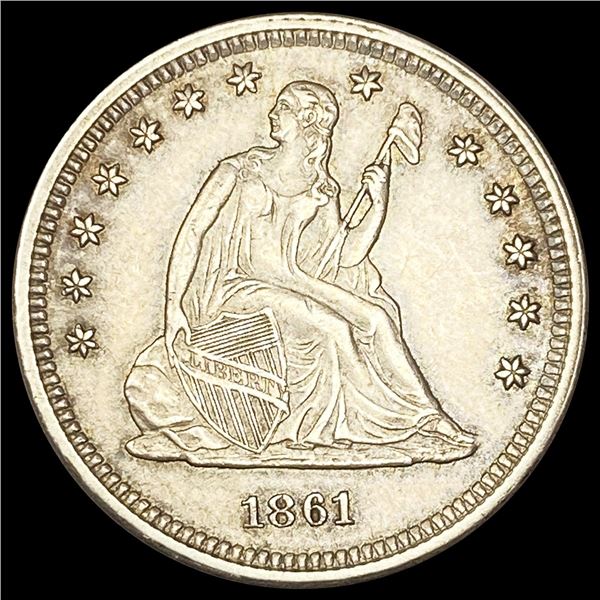 1861 Seated Liberty Quarter CLOSELY UNCIRCULATED