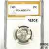Image 1 : 1929 Standing Liberty Quarter PGA-MS65 FH