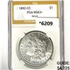 1892-CC Morgan Silver Dollar PGA-MS63+