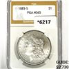 1885-S Morgan Silver Dollar PGA-MS65