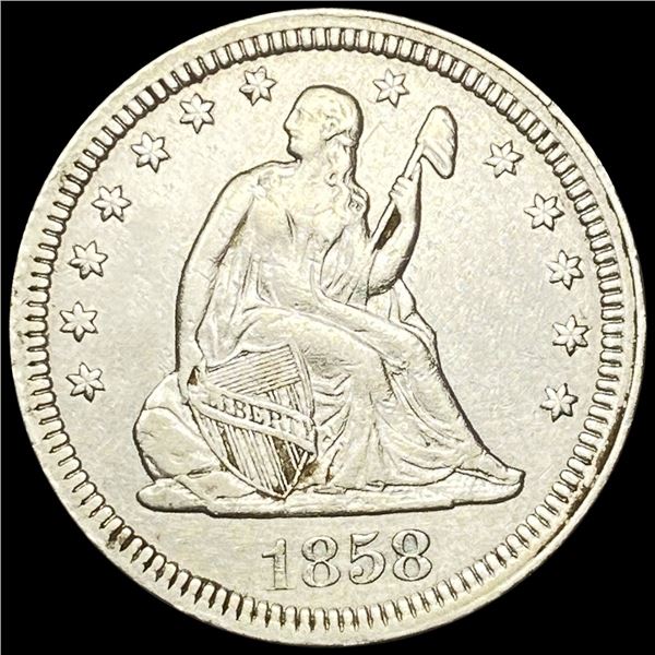 1858 Seated Liberty Quarter UNCIRCULATED