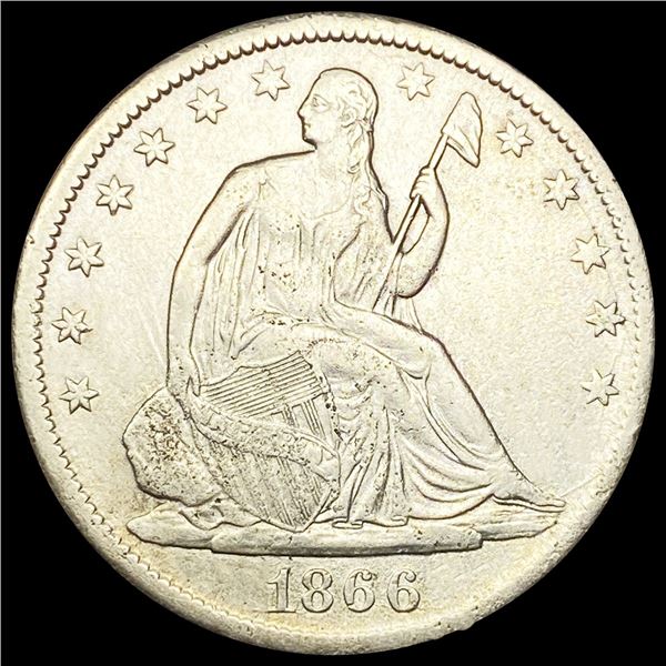 1866-S Seated Liberty Half Dollar CLOSELY UNC