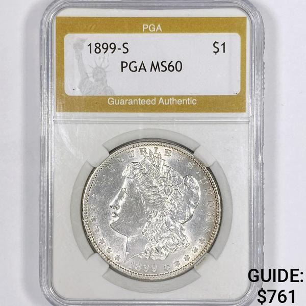 1899-S Morgan Silver Dollar PGA-MS60