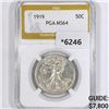 Image 1 : 1919 Walking Liberty Half Dollar PGA-MS64