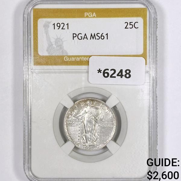 1921 Standing Liberty Quarter PGA-MS61