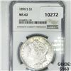 Image 1 : 1890-S Morgan Silver Dollar NGC-MS62