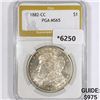 Image 1 : 1882-CC Morgan Silver Dollar PGA-MS65