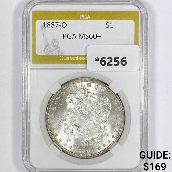1887-O Morgan Silver Dollar PGA-MS60+