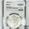 Image 1 : 1890-S Morgan Silver Dollar NGC-MS62