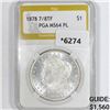 Image 1 : 1878 7/8TF Morgan Silver Dollar PGA-MS64 PL