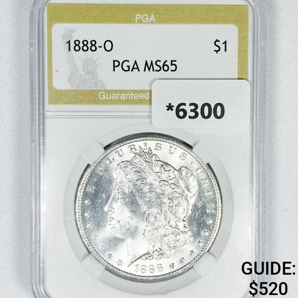 1888-O Morgan Silver Dollar PGA-MS65