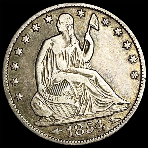1854-O Arrow Seated Liberty Half Dollar LIGHT