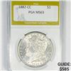 Image 1 : 1882-CC Morgan Silver Dollar PGA-MS63