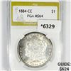 Image 1 : 1884-CC Morgan Silver Dollar PGA-MS64