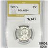 Image 1 : 1939-S Washington Silver Quarter PGA-MS64