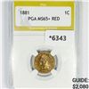 Image 1 : 1881 Indian Head Cent PGA-MS65+ RED