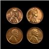 Image 1 : (4) RED Wheat Cents UNCIRCULATED