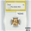 Image 1 : 1925 Wheat Cent PGA-MS65 RED