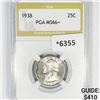 Image 1 : 1938 Washington Silver Quarter PGA-MS66+