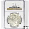 Image 1 : 1923 Silver Peace Dollar NGC-MS63
