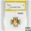 Image 1 : 1926 Wheat Cent PGA-MS67 RED