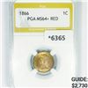 Image 1 : 1866 Indian Head Cent PGA-MS64+ RED