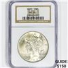 Image 1 : 1922 Silver Peace Dollar NGC-MS64